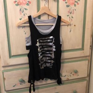 Gil’s tank with attached bra